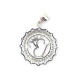 925 Sterling Silver Pendant with OM and Zerkons